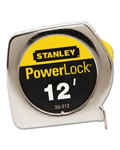 Stanley Tools Die Cast Tape Measure, Standard, 12ft x 3/4in Blade