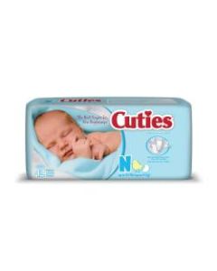 Cuties Baby Diapers, Newborn, 1-10 Lb, Box Of 168