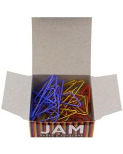 JAM Paper Paper Clips, Butterfly, 1 3/4in, 25-Sheet Capacity, Assorted Colors, Pack Of 15