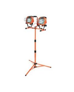 Southwire Twin-Head Telescoping Double-Halogen Flood Light, 1,000 Watt, Orange