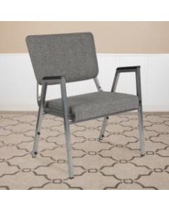 Flash Furniture HERCULES Bariatric Medical Reception Arm Chair With Antimicrobial Protection, Gray/Silvervein
