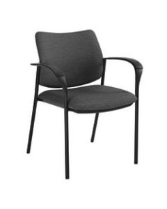 Global Sidero Armchair, 32inH x 25 1/2inW x 24inD, Granite Rock/Black