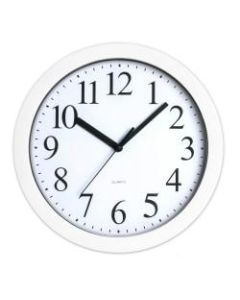 Realspace Round Quartz Analog Wall Clock, 9in, White