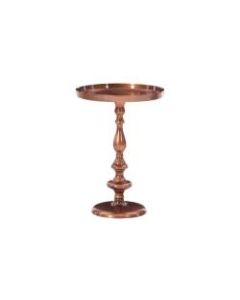 Powell Marilyn Metal Side Table, 21-3/4inH x 15-1/2inW x 15-1/2inD, Copper