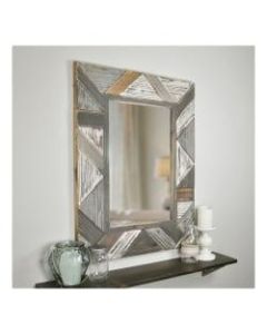 FirsTime & Co. Silas Salvaged Planks Rectangular Mirror, Distressed Gray