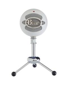 Blue Snowball USB Microphone - Textured White - 2 capsule design - Mac and PC compatible - USB - 3 pickup options - 40Hz - 18kHz