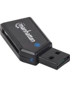 Manhattan Mini Hi-Speed USB 2.0 24-in-1 Multi-Card Reader/Writer - Compatible with SecureDigital (SD), MultiMedia memory cards (MMC) and microSD