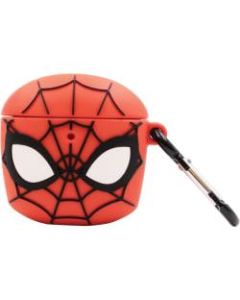 Marvel Carrying Case Apple AirPods - Red - Polyvinyl Chloride (PVC) - Spider Man - Carabiner Clip - 2.5in Height x 2in Width x 1in Depth - Spider-Man - Retail