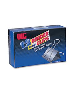 OIC Binder Clips, Large, 2in, Black, Box Of 12