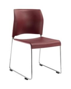 National Public Seating 8800 Cafetorium Chair, Wine/Chrome