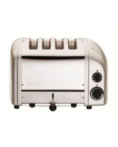 Dualit New Gen 4-Slice Extra-Wide-Slot Toaster, Metallic Silver