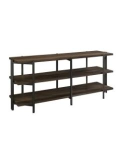 Sauder North Avenue Entertainment Credenza For 55in TV, 24inH x 57-1/4inW x 17-5/8inD, Smoked Oak