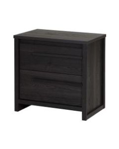South Shore Tao 2-Drawer Nightstand, 22-1/2inH x 23-3/4inW x 17inD, Gray Oak