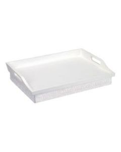 Rossie Home Lap Tray With Pillow, 4.1inH  x 17.5inW x 13.5inD, Soft White