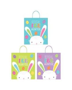 Amscan Easter Egg Hunt Plastic Bags, 16in x 14in x 4in, Multicolor, 3 Bags Per Pack, Set Of 4 Packs