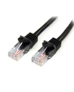 StarTech.com 6 ft Black Snagless Cat 5e UTP Patch Cable  - 6ft Cat5e Patch Cable - 6ft Cat 5e patch cable - 6ft Cat5e Patch Cord - 6ft RJ45 Patch Cable - 6ft Snagless Patch Cable