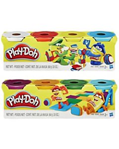 Play-Doh Modeling Compound, Assorted Colors, 4 Oz Cans, 4 Cans Per Pack, Case Of 8 Packs