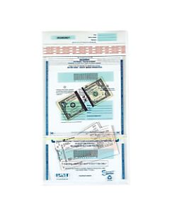 PM Plastic Tamper-Evident Deposit Bags, 11in x 15in, Clear, Pack Of 100