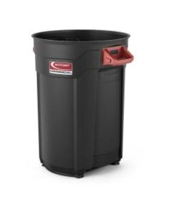 Suncast Commercial Round Resin Utility Trash Can, 44 Gallons, 32inH x 28-7/16inW x 24inD, Gray