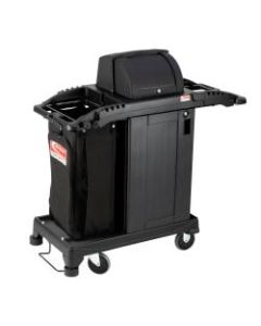 Suncast Commercial Plastic Cart, Compact Premium Housekeeping, 46-5/8inH x 23-1/4inW x 43-7/16inD, Black