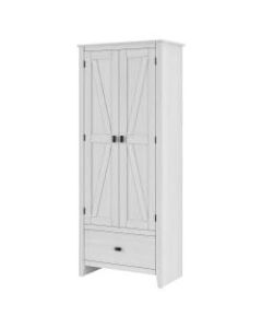 Ameriwood Home Farmington 30in Wide Storage Cabinet, 4 Shelves/1 Drawer, Ivory Pine