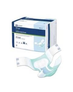 Covidien WINGS XXL Adult Briefs, 2X-Large, Up To 69in, Green, Pack Of 12