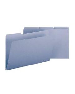 Smead 1/3-Cut Color Pressboard Tab Folders, Legal Size, 50% Recycled, Blue, Box Of 25