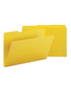 Smead 1/3-Cut Color Pressboard Tab Folders, Legal Size, 50% Recycled, Yellow, Box Of 25