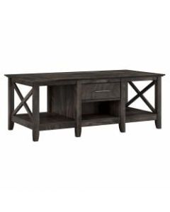 Bush Furniture Key West Coffee Table With Storage, Dark Gray Hickory, Standard Delivery