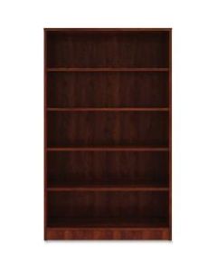 Lorell Laminate Bookcase, 5-Shelf, 60inH, Cherry