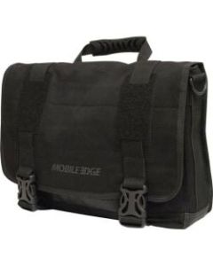 Mobile Edge ECO Carrying Case Rugged (Messenger) for 14in to 15in MacBook Pro - Black - Cotton Canvas - Shoulder Strap, Clip - 10.5in Height x 15.5in Width x 4in Depth