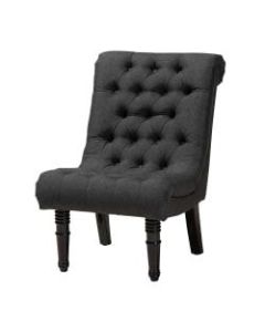 Baxton Studio 9513 Barthe Accent Chair, Charcoal