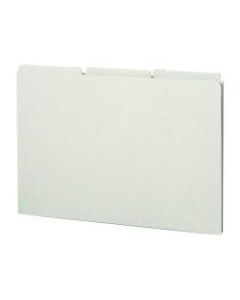 Smead Blank Pressboard File Guides, Legal Size, 100% Recycled, Gray/Green, Box Of 50