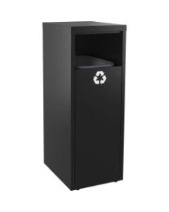 Lorell Recycling Tower - 10 gal Capacity - 40.2in Height x 18.6in Width - Black - 1 Each