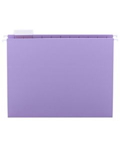 Smead 1/5-Cut Color Hanging Folders, Letter Size, Lavender, Box Of 25