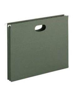Smead 1 3/4in Expansion Hanging Pockets, Letter Size, Green, Box Of 25