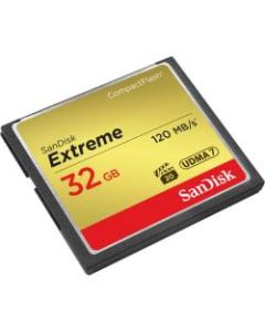 SanDisk Extreme 32 GB CompactFlash - 120 MB/s Read - 60 MB/s Write - 400x Memory Speed - Lifetime Warranty