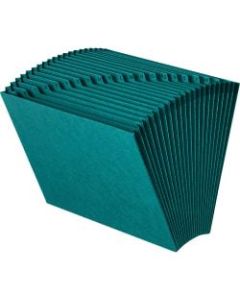 Smead Expanding File With 21 Pockets, 7/8in Expansion, Letter Size, Teal