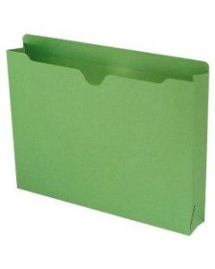 Smead Expanding Reinforced Top-Tab File Jackets, 2in Expansion, Letter Size, Green, Box Of 50