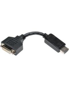Tripp Lite DisplayPort to DVI Adapter Video Converter DP to DVI M/F 50 Pack - 6in - 50 Pack - 1 x DisplayPort Male Digital Audio/Video - 1 x DVI-I (Dual-Link) Female Digital Video - - Shielding - Black
