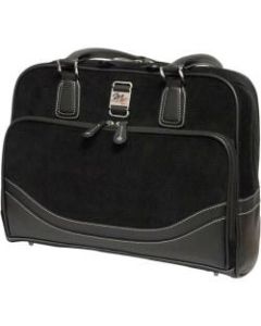 Mobile Edge Classic Carrying Case (Tote) for 14in to 14.1in Ultrabook - Black - Corduroy, Poly Fur Interior - Shoulder Strap - 12in Height x 15.5in Width x 6in Depth