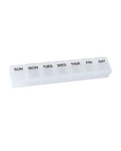 MABIS 7-Day Pill Holder, 6 3/4in x 1in, Clear