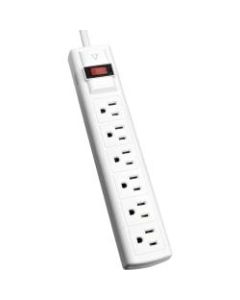 V7 6-Outlet Surge Protector, 8 ft cord, 900 Joules - White - 6 - 900 J