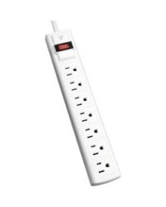 V7 7-Outlet Surge Protector, 12 ft cord, 1050 Joules - White - 7 - 1050 J