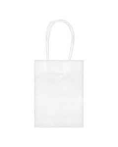 Amscan Kraft Paper Bags, 5-1/8inH x 4inW x 2inD, White, Pack Of 24 Bags