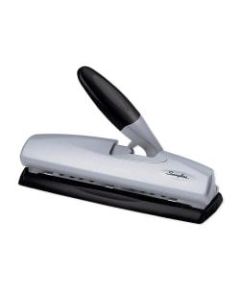 Swingline LightTouch High-Capacity Paper Punch, Black/Silver