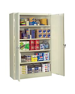 Standard Storage Cabinet, 4 Adjustable Shelves, 18inW x 72inD, Putty