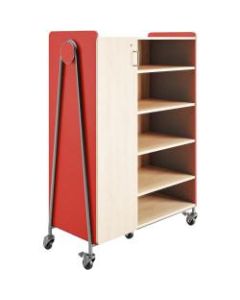 Safco Whiffle Triple-Column 13-Drawer Rolling Storage Cabinet, 60inH x 43-1/4inW x 19-3/4inD, Red