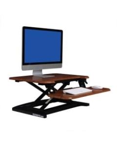 FlexiSpot AlcoveRiser Sit-To-Stand Desk Converter, 28inW, Mahogany