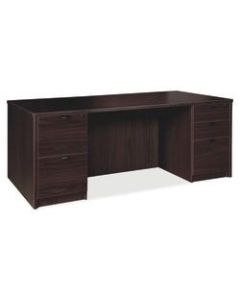 Lorell Prominence 2.0 Double Pedestal Desk, 72inW x 36inD, Espresso